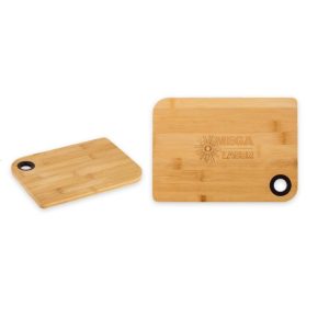 TAGLIERE IN BAMBOO CON FORO RIVESTITO IN SILICONE