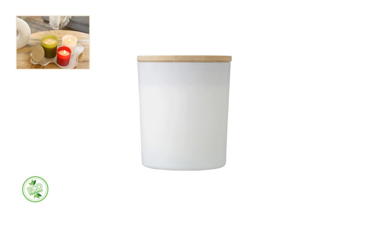 CANDELA PROFUMATA IN VETRO CON CERA VEGETALE 20H