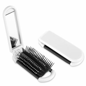 Spazzola con specchietto ripiegabile