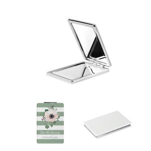 SPECCHIETTO DOPPIO A FORMA DI RETTANGOLO IN PLASTICA