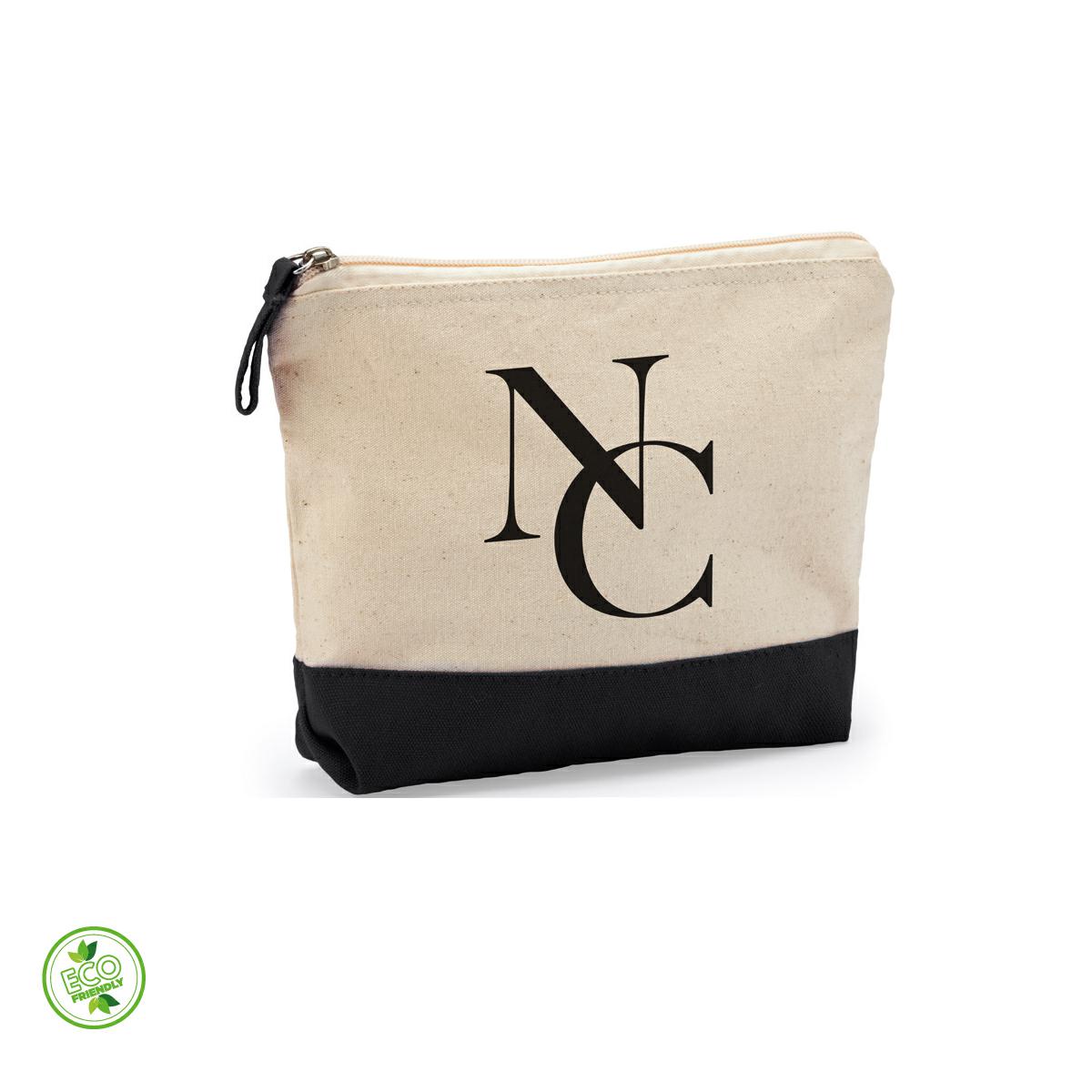 BEAUTY CASE IN COTONE BICOLORE CON MANICO