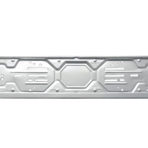 Portatarga posteriore in metallo grigio Made in Italy