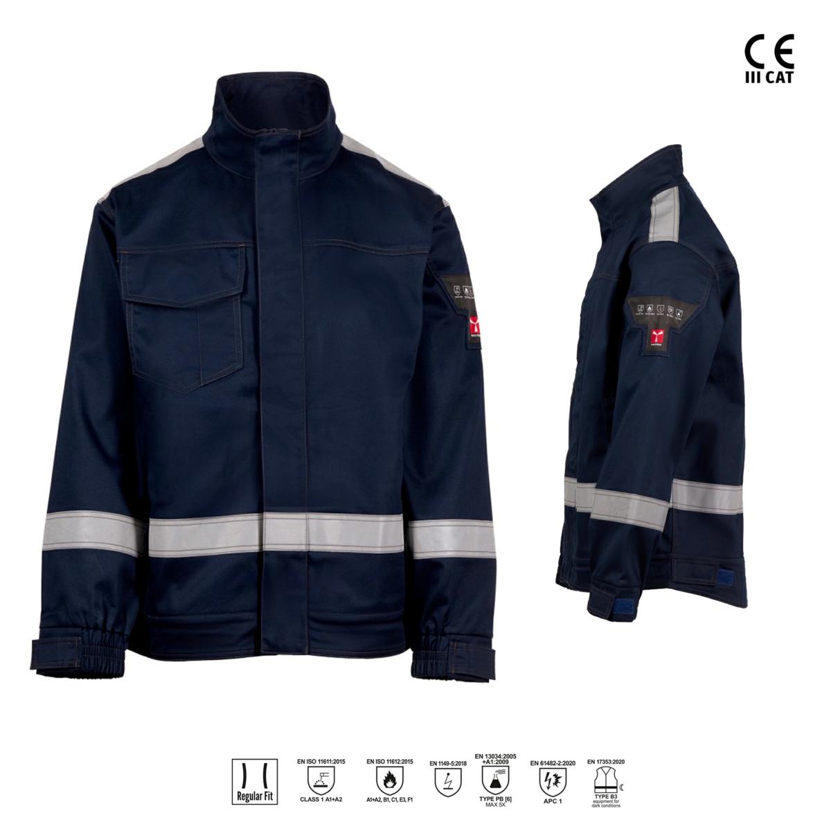 FENCE GIACCA IN TESSUTO ANTIS.CON BANDE RETRORIF.PAYPER