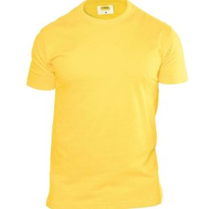 T-shirt manica corta girocollo gialla