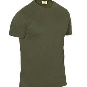 T-shirt manica corta girocollo verde militare