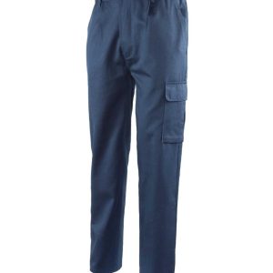 Pantalone cotone blu con tascone
