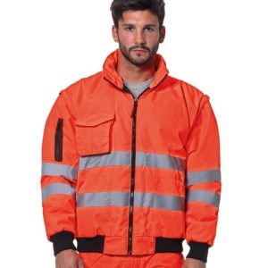 Bomber alta visibilità con bande