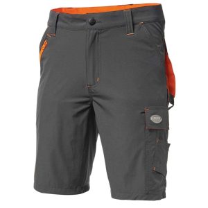 Bermuda stretch grigio / arancio 140gr.