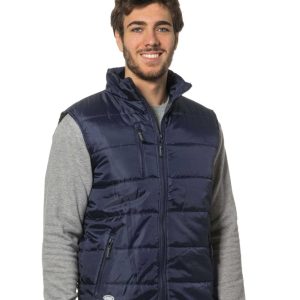 Gilet nylon blu imbottito