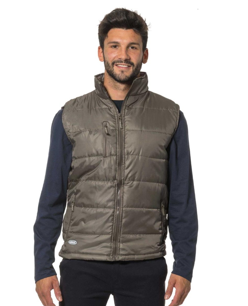 Gilet nylon beige imbottito - immagine 2