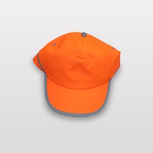 Berretto arancione fluo con riporti rifrangenti
