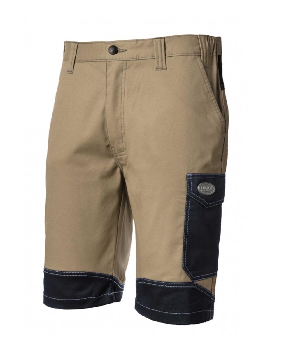 Bermuda stretch beige / nero 245 gr. - immagine 2