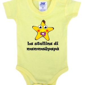Tutina Neonato Baby Body “Stellina di mamma e papà”