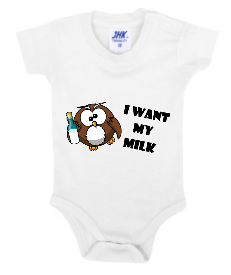 Tutina Neonato Baby Body “I want my milk”