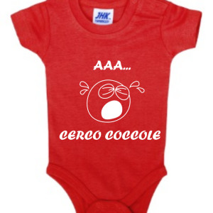 Tutina Neonato Baby Body “Cerco Coccole”