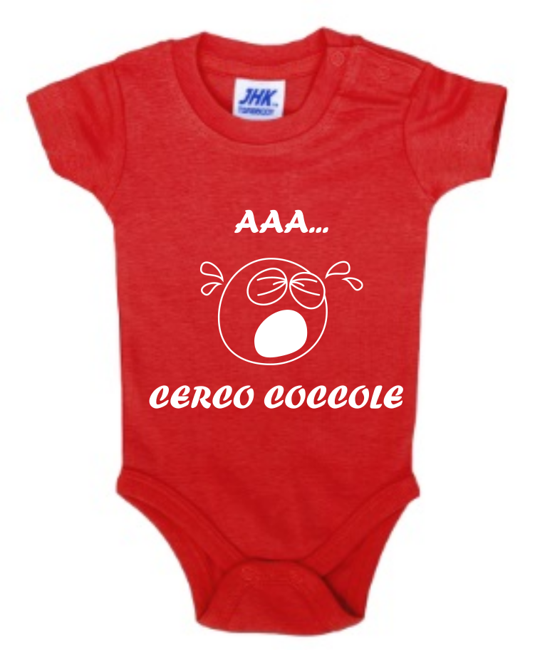 Tutina Neonato Baby Body “Cerco Coccole”