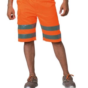 Bermuda alta visibilità arancio