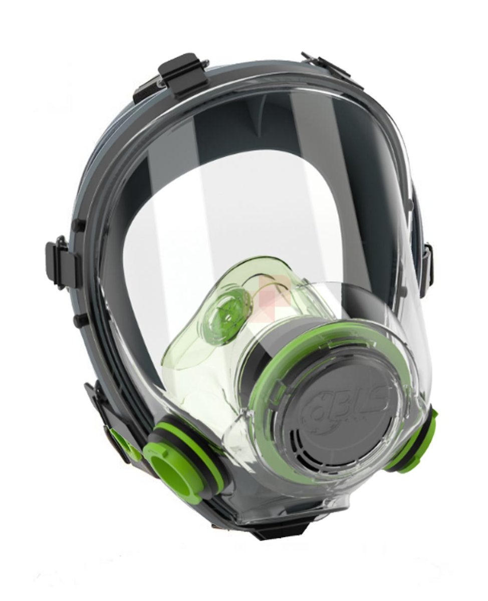 Maschera gomma pieno facciale a 2 raccordi CE