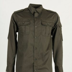 Camicia caccia in cotone verde RS Hunting C300
