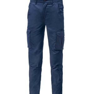 Pantalone polycotone stretch blu 240gr.
