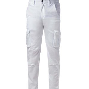 Pantalone polycotone stretch bianco 240gr.
