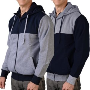 FELPA ROBIN H CAPPUCCIO ZIP LUNGA