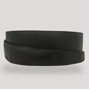 Cintura fusciacca in pelle nera da donna da annodare