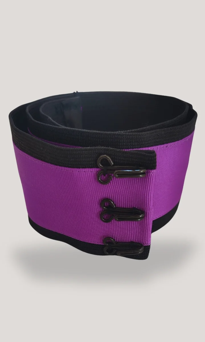 Cintura in stoffa fatta a mano bicolore - immagine 6