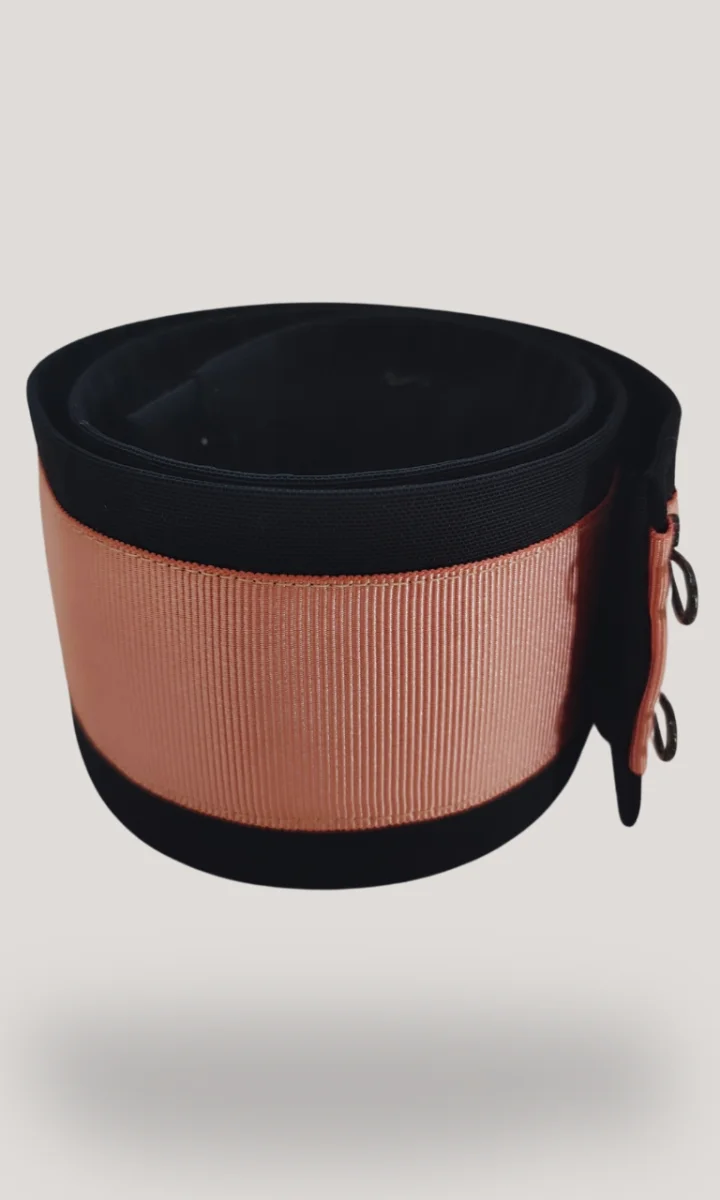 Cintura in stoffa fatta a mano bicolore - immagine 3