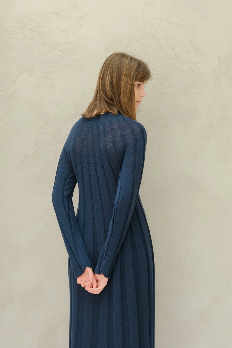 Fine Cotton Maxi Dress (3D-Knit) - immagine 2