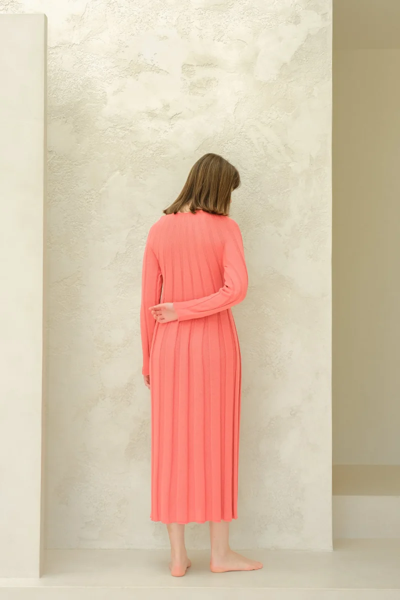 Fine Cotton Maxi Dress (3D-Knit) - immagine 7