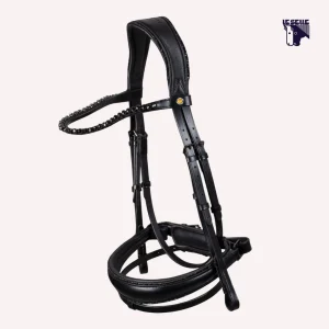 TESTIERA EQUESTRO ANATMICA CON STRASS - NERO