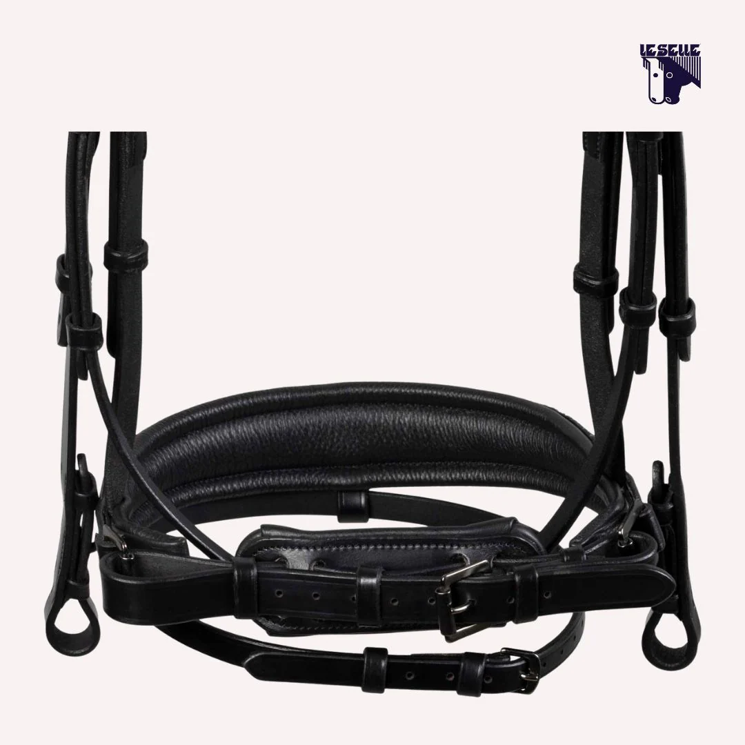 TESTIERA EQUESTRO ANATMICA CON STRASS - NERO - immagine 4