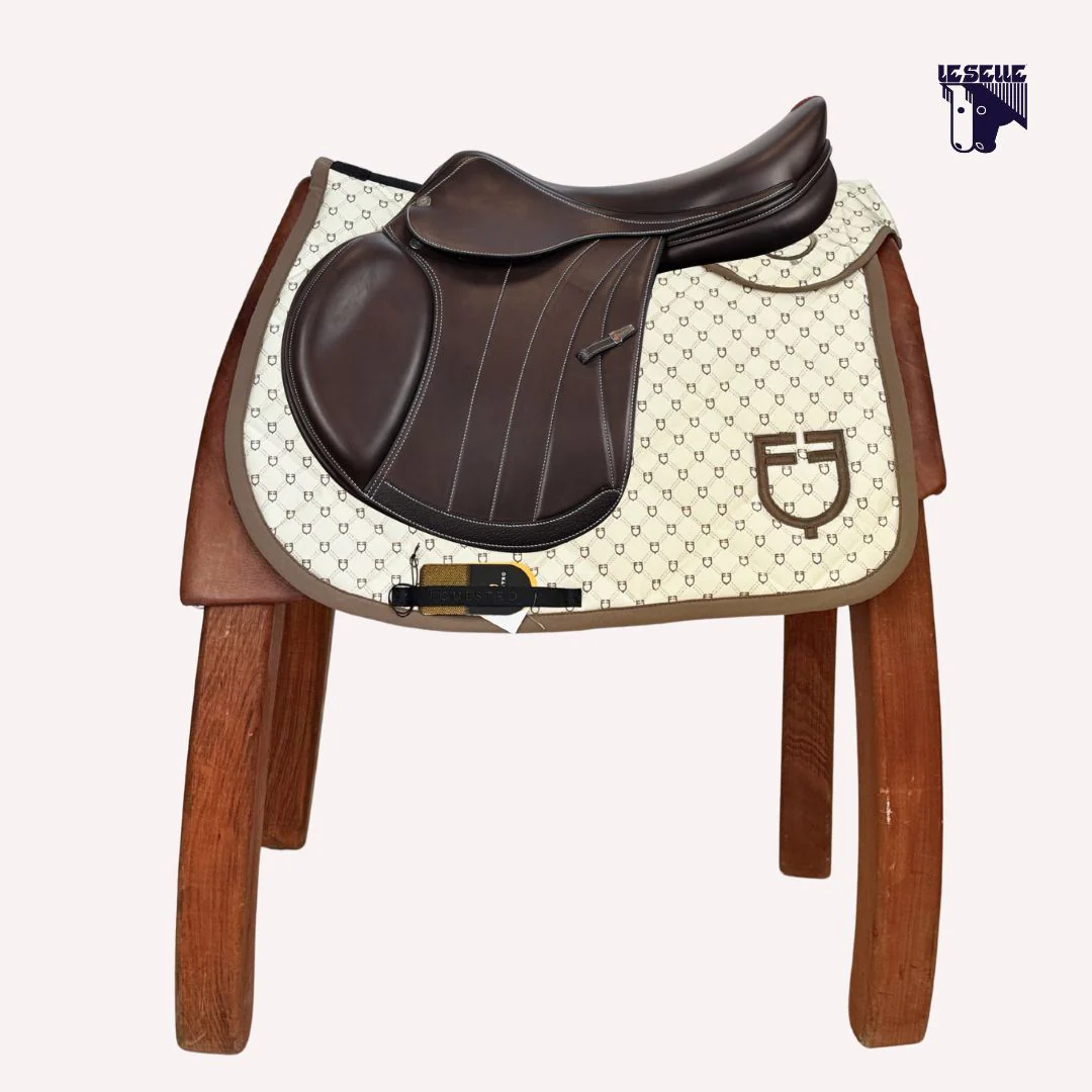 SOTTOSELLA E CUFFIETTA EQUESTRO MONOGRAM - CREMA - immagine 3