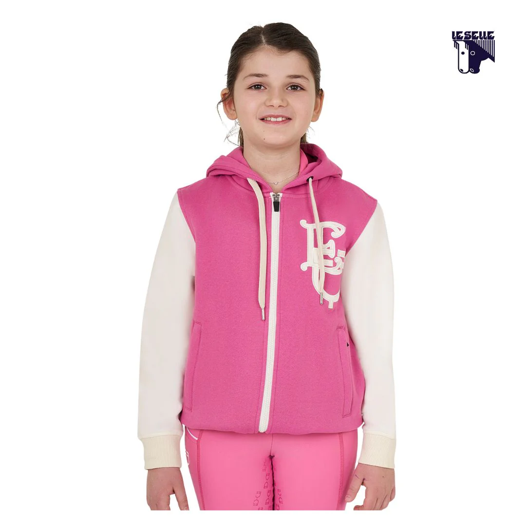 FELPA BIMBA EQUESTRO BICOLORE - CHATEAU ROSE