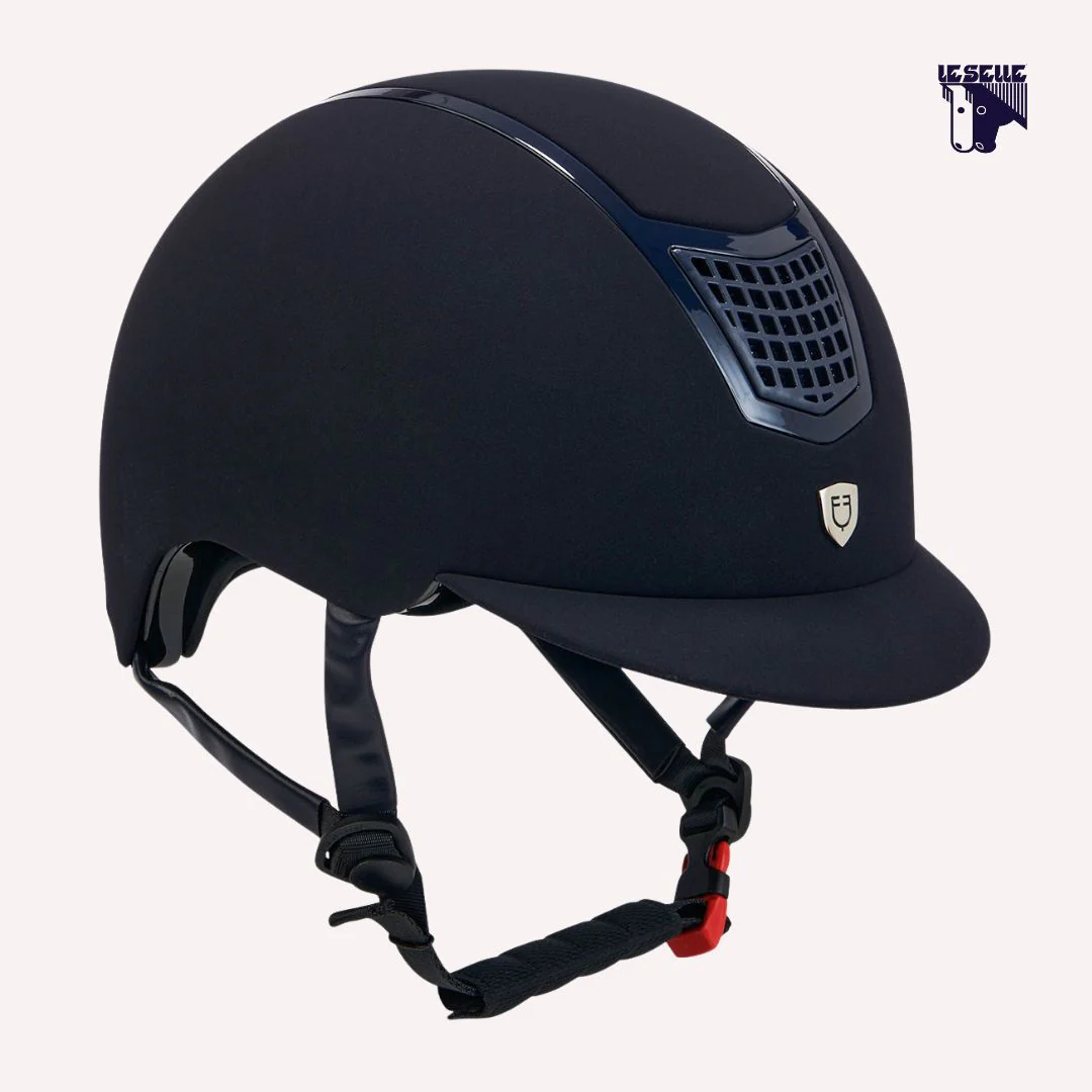 CAP EQUESTRO ECLIPSE PLAIN VELVET - BLU - immagine 2