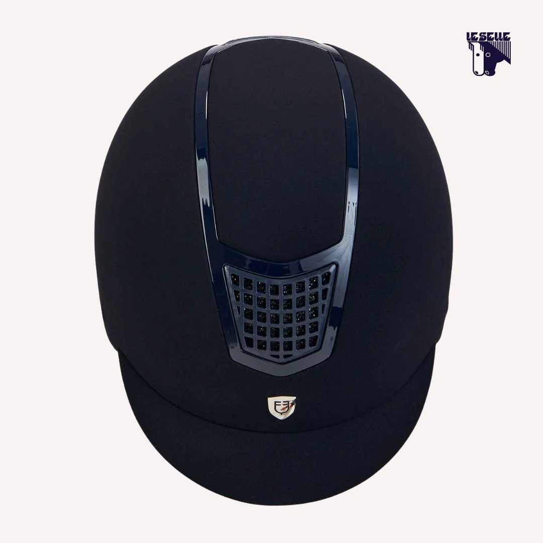 CAP EQUESTRO ECLIPSE PLAIN VELVET - BLU - immagine 4