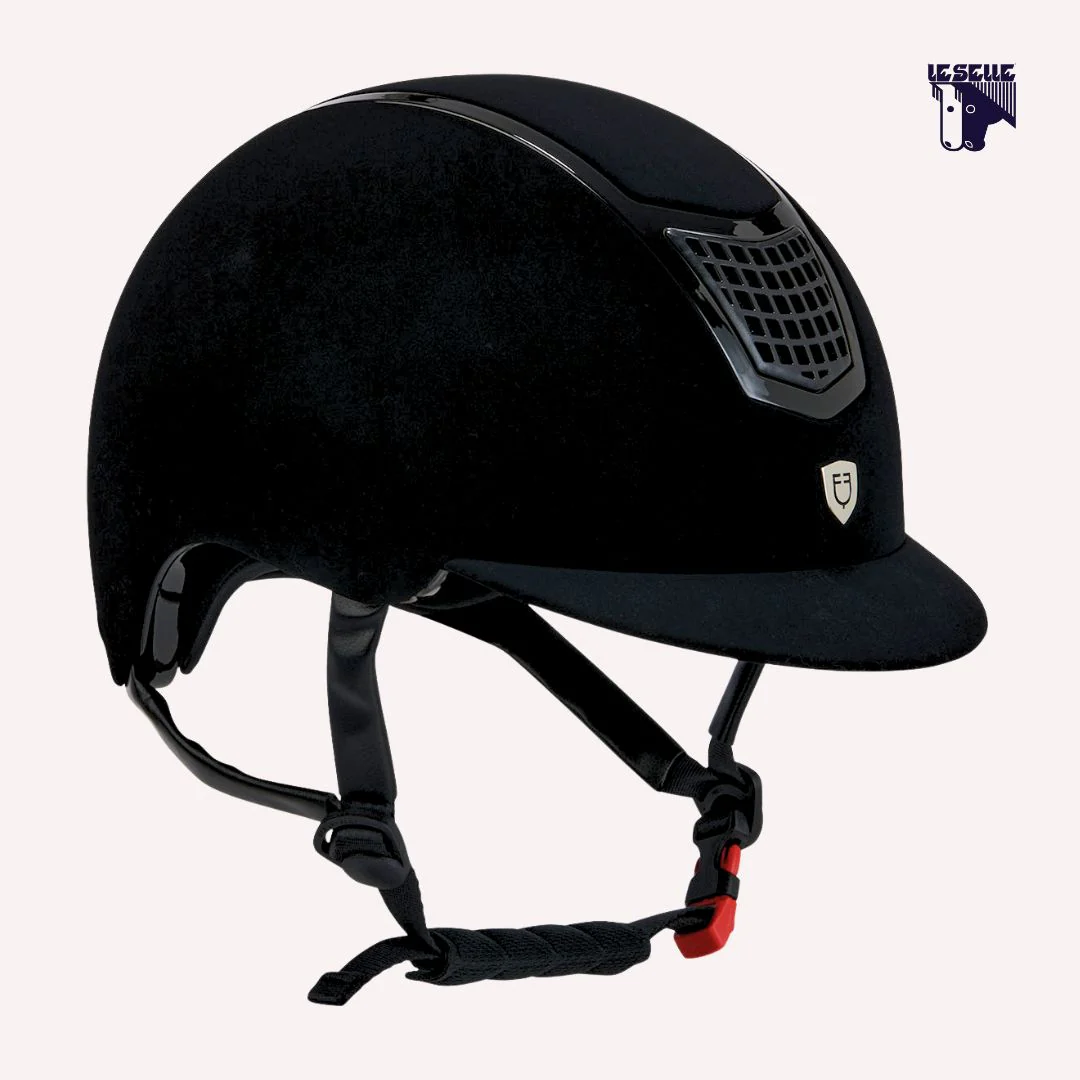 CAP EQUESTRO ECLIPSE PLAIN VELVET - NERO - immagine 2