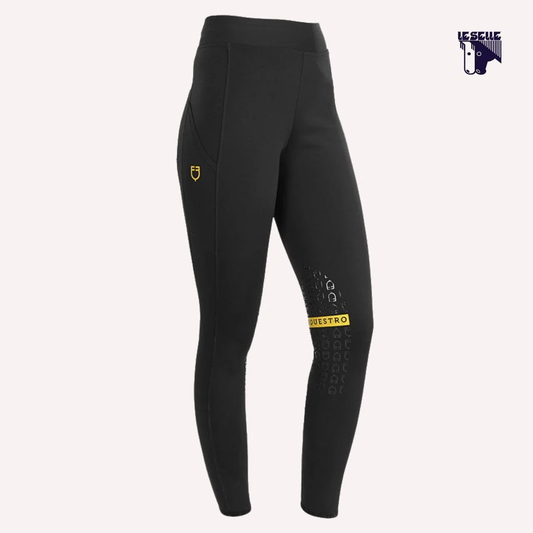 LEGGINGS EQUESTRO KAO - NERO E GIALLO - immagine 2