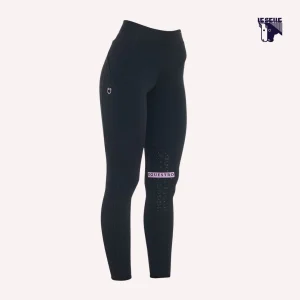 LEGGINGS EQUESTRO KAO - NERO E LILLA