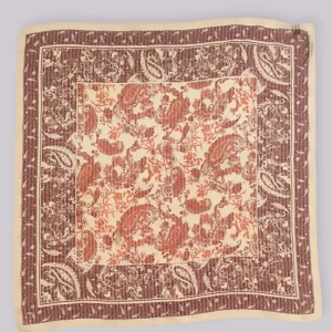 Foulard quadrato 100% seta a fantasia modello strangolino con borsa regalo