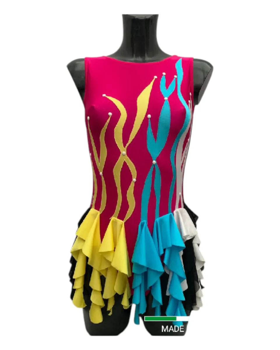 Body con gonna a canne - immagine 2