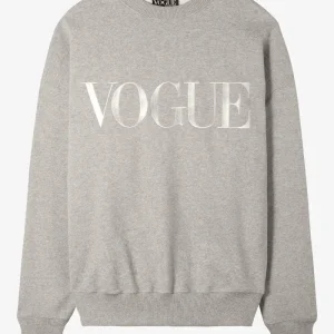 VOGUE Sweatshirt Gray Embroidered Logo