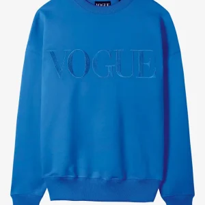 VOGUE Sweatshirt Royal Blue Embroidered Logo