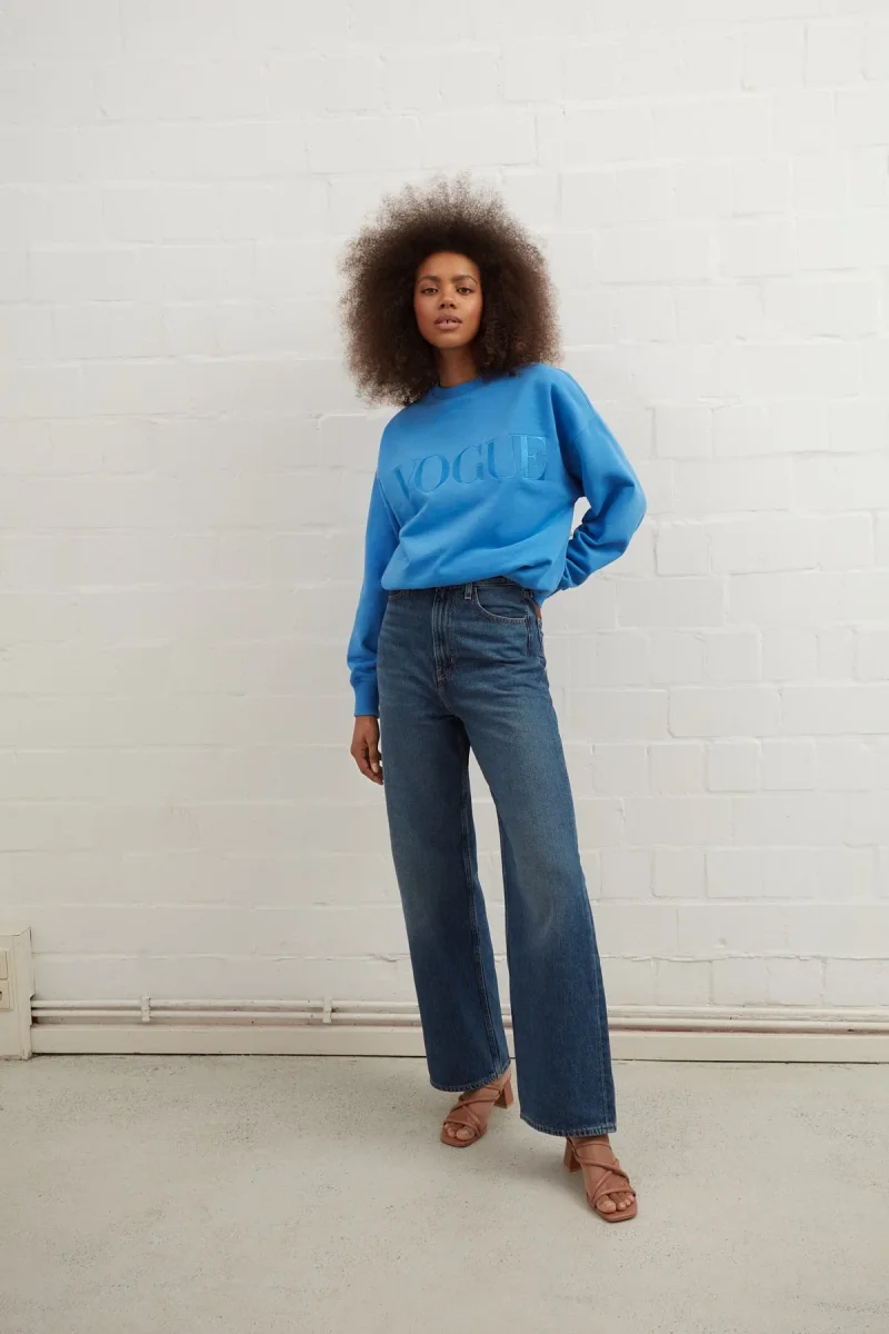 VOGUE Sweatshirt Royal Blue Embroidered Logo - immagine 7