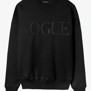 VOGUE Sweatshirt Black Embroidered Logo