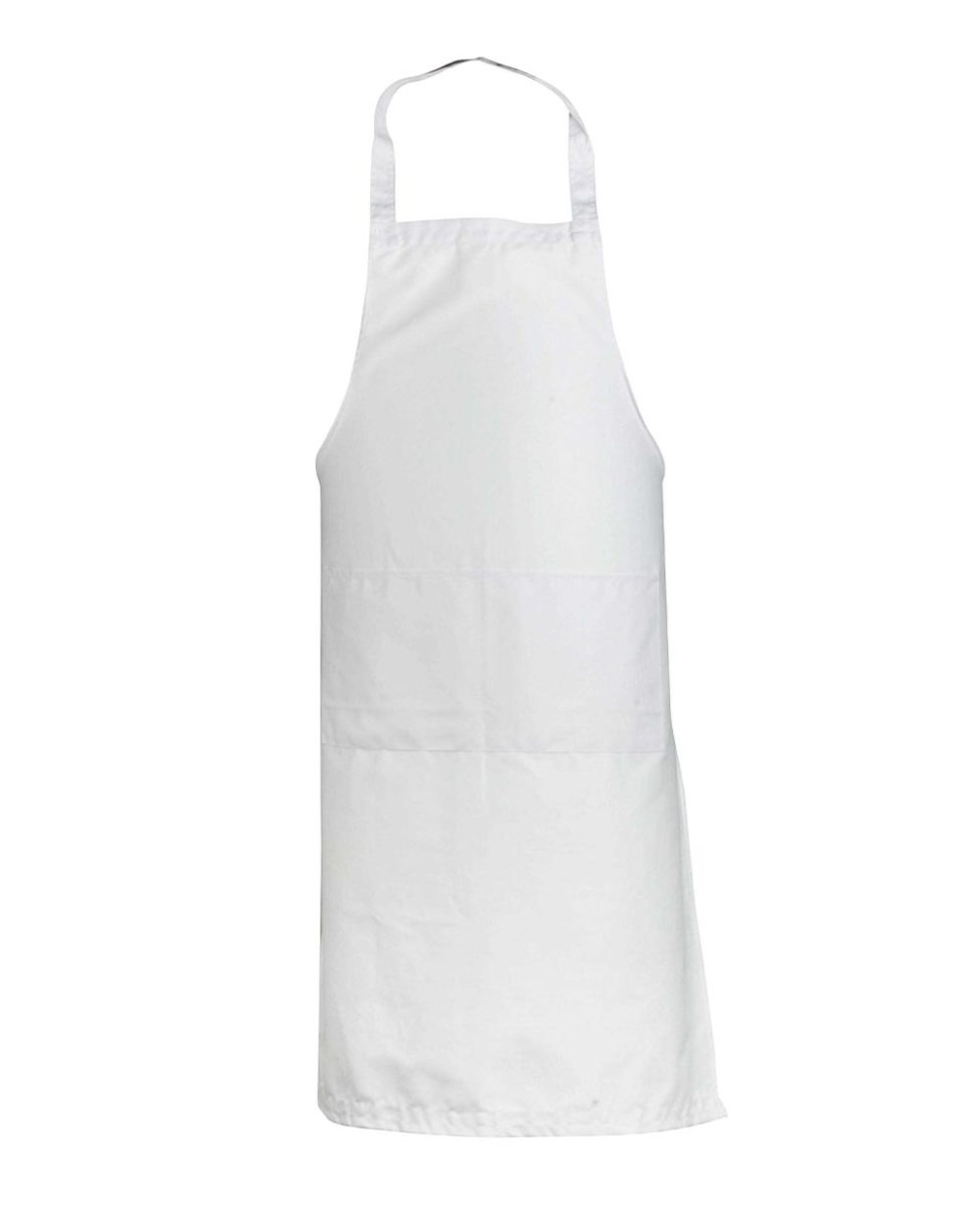 Grembiule bianco lungo class. due tasche - immagine 2