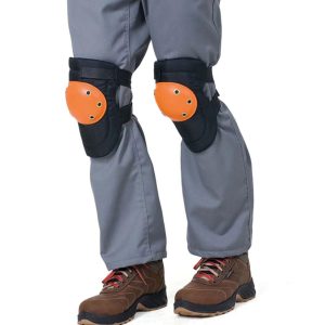 Ginocchiere in neoprene nero / arancio