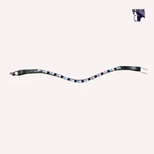 FRONTALINO SILVERLINE TACK - ROSA/AZZURRO/NERO