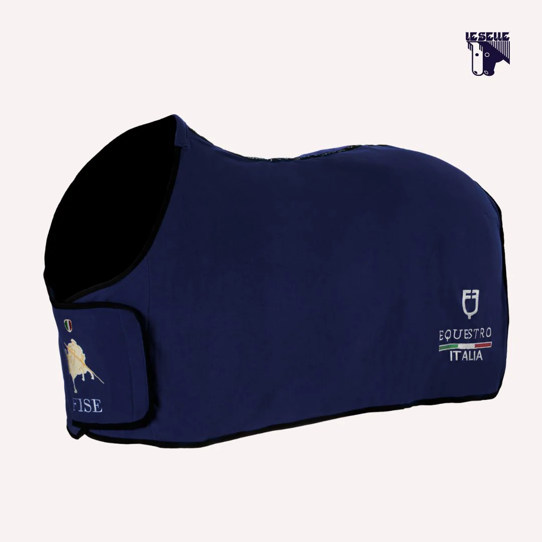 COPERTA IN PILE EQUESTRO X FISE - BLU